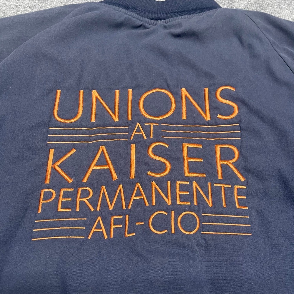 Vintage Union Line Jacket Men 3XL Blue Bomber Kaiser Permanente Trainer Made USA - Picture 2 of 11